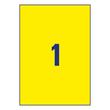 Etikett AVERY L6111-20 210x297 mm sárga időjárásálló 20 címke/doboz 20 ív/doboz