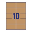 Etikett AVERY L7108-25 105x57 mm újrahasznosított barna kraft 25 íves