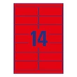 Etikett AVERY L7263R-25 99,1x38,1mm laser neon piros 350 címke/doboz 25 ív/doboz