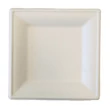 Szögletes eldobható papírtányér  KOMP cukornád lebomló 20x20 cm natúr 50 darabos
