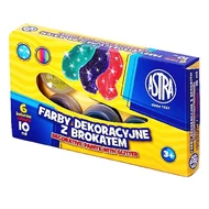 Dekorfesték ASTRA glitter színek 6 darabos