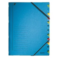 Előrendező LEITZ A/4 pp/karton 12 részes színregiszteres kék