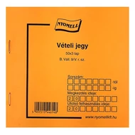 Nyomtatvány vételi jegy 50x3 lapos