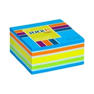 Öntapadós jegyzettömb STICK`N 76x76mm neon kék mix 400 lap