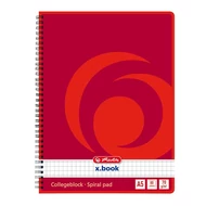 Spirálfüzet kockás HERLITZ A/5 80 lapos perforált lyukasztott