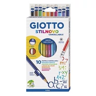 Színes ceruza GIOTTO hegyezővel, radírral 10 darabos