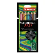 Színes ceruza STABILO Greencolors hatszögletű 12 darabos környezetbarát