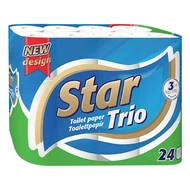 Toalettpapír STAR Trio 3 rétegű 24 tekercses