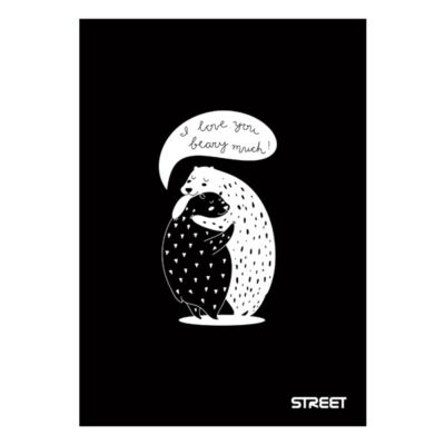 Füzet STREET Black&White A/5 54 lapos sima