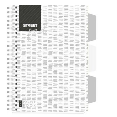 Spirálfüzet STREET Pad regiszteres A/5 vonalas 100 lapos fehér