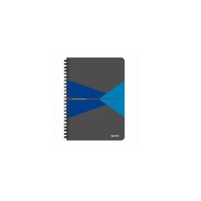 Spirálfüzet LEITZ Office A/5 PP borítóval 90 lapos vonalas kék