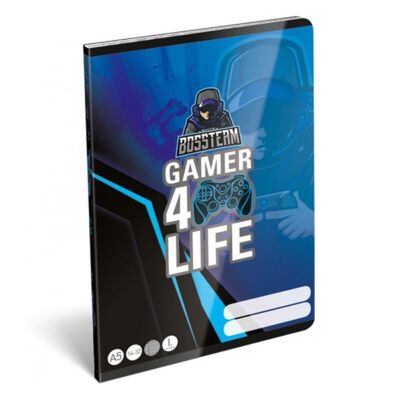 Füzet LIZZY CARD A/5 32 lapos vonalas I.osztályos 14-32 Gamer 4 life