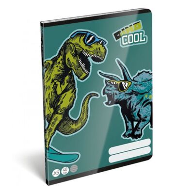 Füzet LIZZY CARD A/5 40 lapos vonalas Dino cool