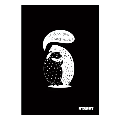 Füzet kockás STREET A/5 54 lapos Black&White