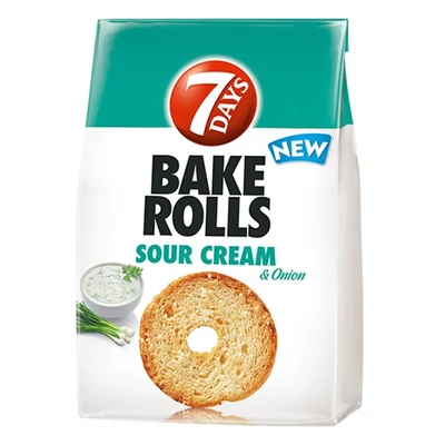 Kétszersült kenyérkarika TUC Bake Rolls hagymás tejfölös 80 g